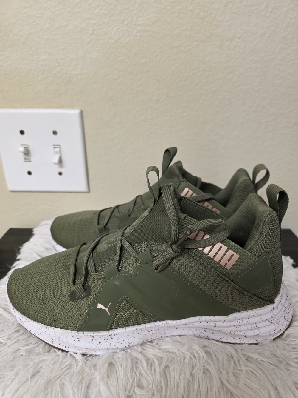 Puma Contempt Demi Sneaker In Olive And Rose Gold